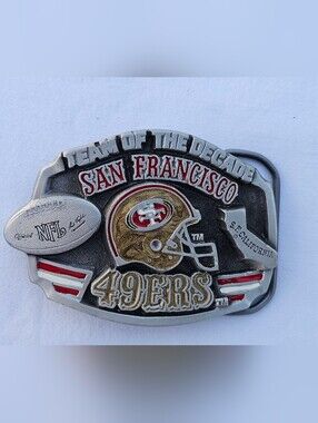 Vintage 1996 Siskiyou San Francisco 49ers Team of the Decade NFL Belt Buckle